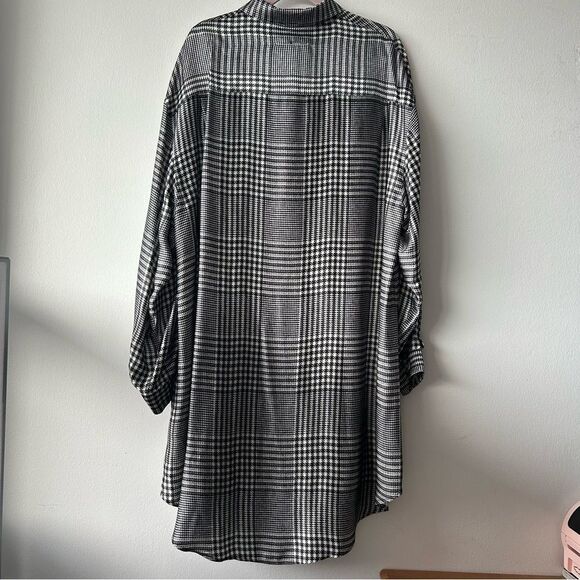 MM6 MAISON MARGIELA CHECK PRINTED DRESS ECRU/BLACK CHECK - Picture 6 of 14
